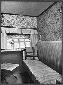 Passenger cabin set up for daytime use.